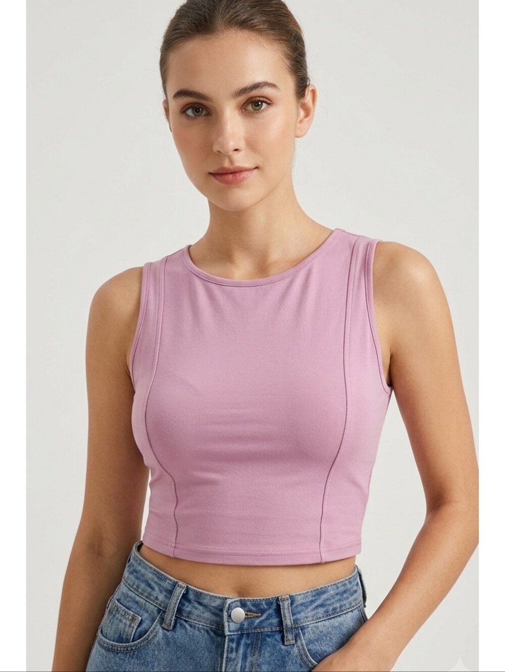 Cider Stitch Tank Top Dusty Purple Size M